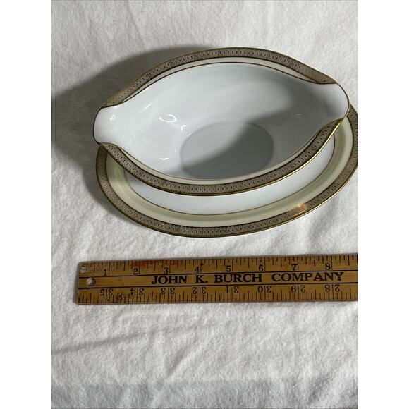 GRAVY BOAT WITH UNDERPLATE Noritake “Vienna” - Picture 7 of 7